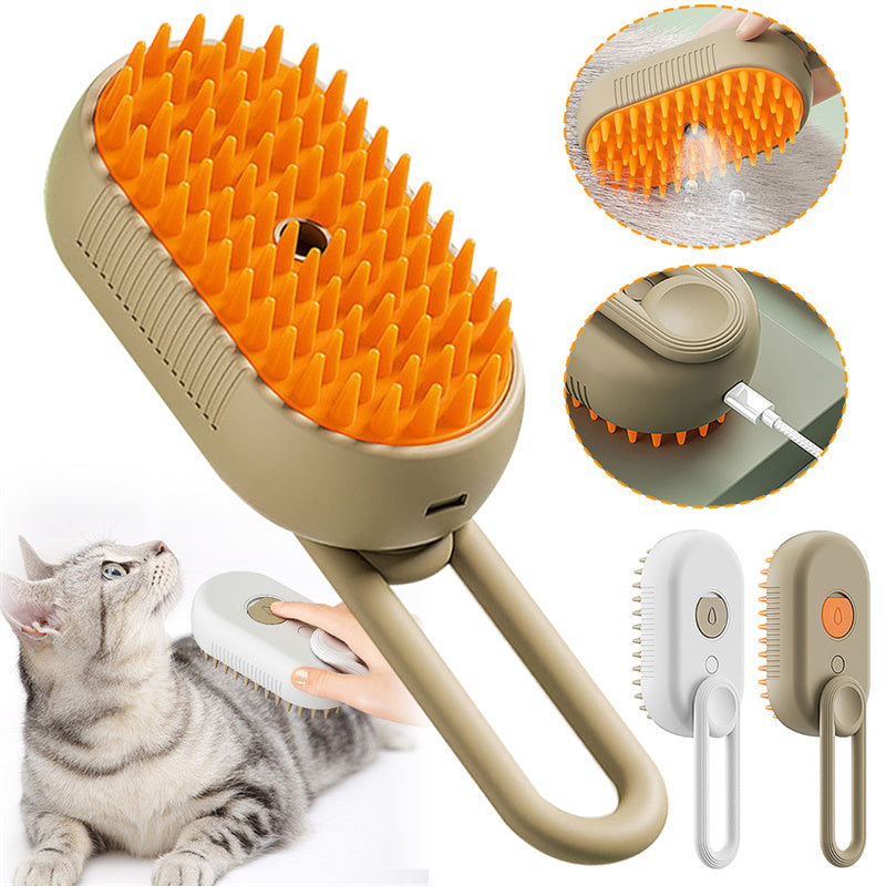 MistPup 3-in-1 Spray Grooming Brush | USB Pet Hair Removal Comb
