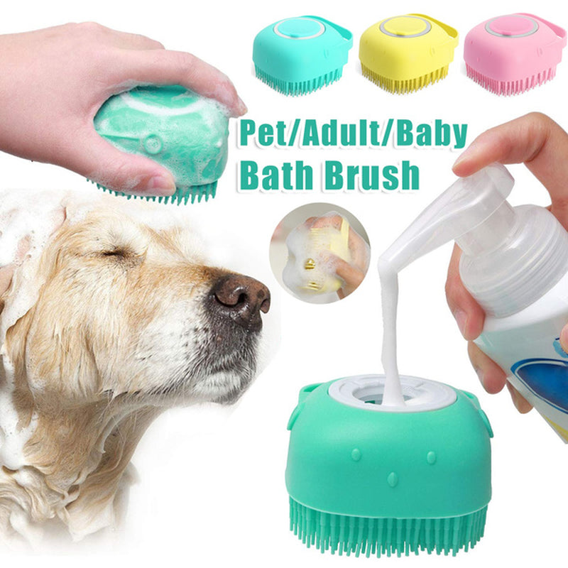 BathBuddy Silicone Dog Bath Brush | Shampoo Massage Grooming Brush