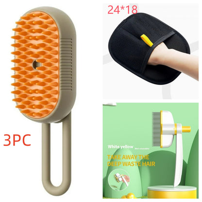MistPup 3-in-1 Spray Grooming Brush | USB Pet Hair Removal Comb