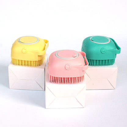 BathBuddy Silicone Dog Bath Brush | Shampoo Massage Grooming Brush