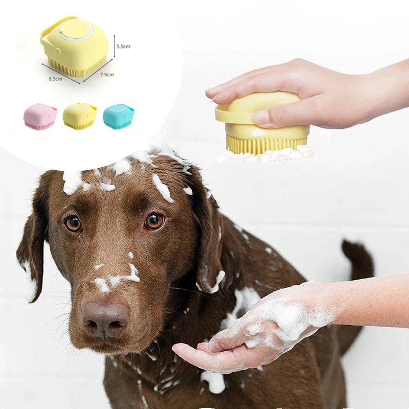 BathBuddy Silicone Dog Bath Brush | Shampoo Massage Grooming Brush