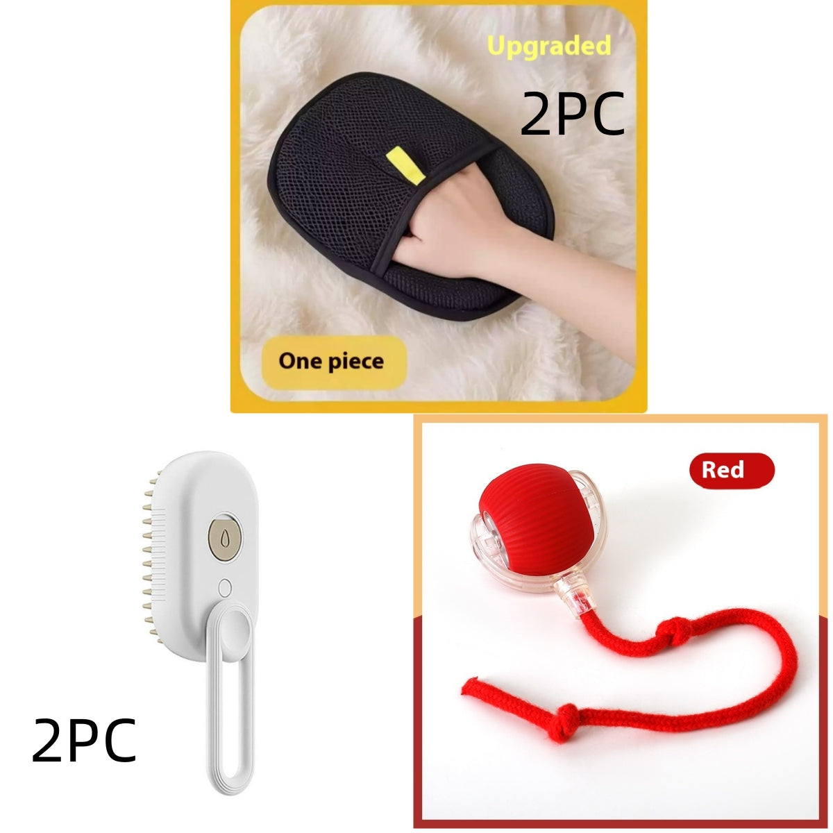 MistPup 3-in-1 Spray Grooming Brush | USB Pet Hair Removal Comb