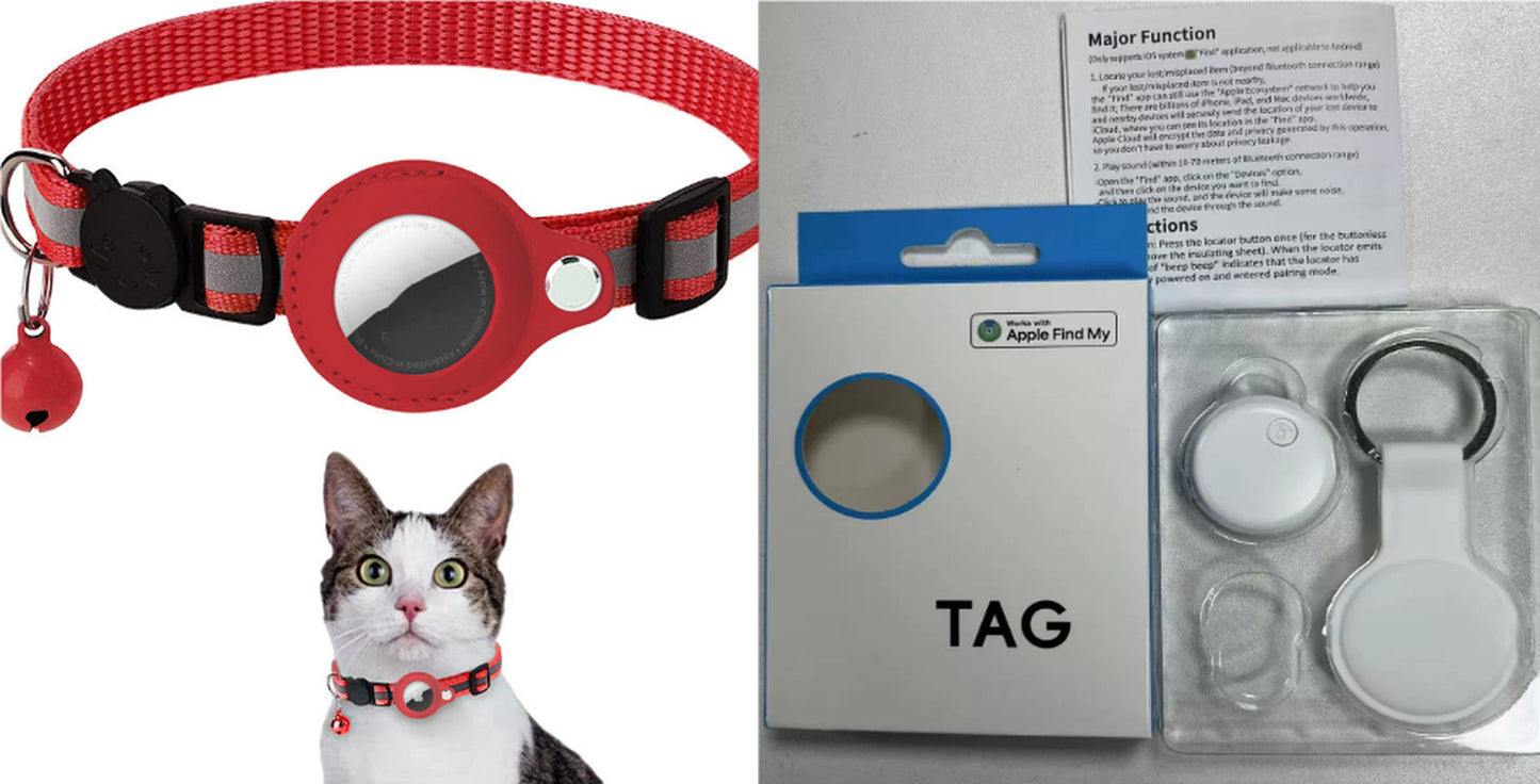 TrackPup Reflective Tracker Collar | AirTag-Compatible Dog Collar Holder