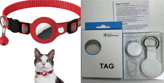 TrackPup Reflective Tracker Collar | AirTag-Compatible Dog Collar Holder