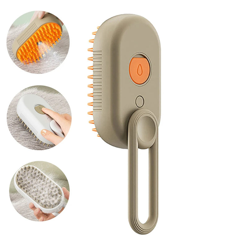 MistPup 3-in-1 Spray Grooming Brush | USB Pet Hair Removal Comb
