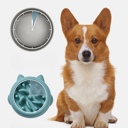 SlowPup Slow Feeder Dog Bowl | Anti-Gulp Maze Bowl for Fast Eaters